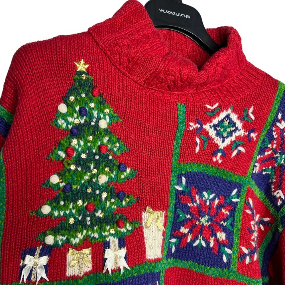 Talbots Christmas Turtleneck Sweater - Picture 2 of 7